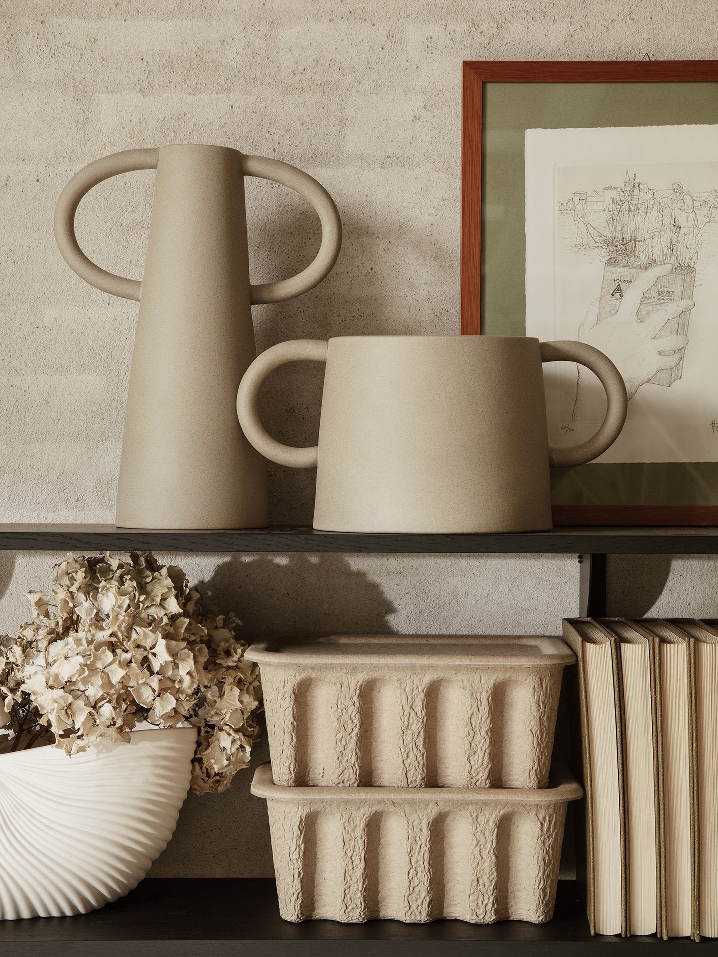 Úložné boxíky s víkem FERM LIVING - Paper Pulp S | Stylové doplňky pro děti a ženy | Lavly.cz