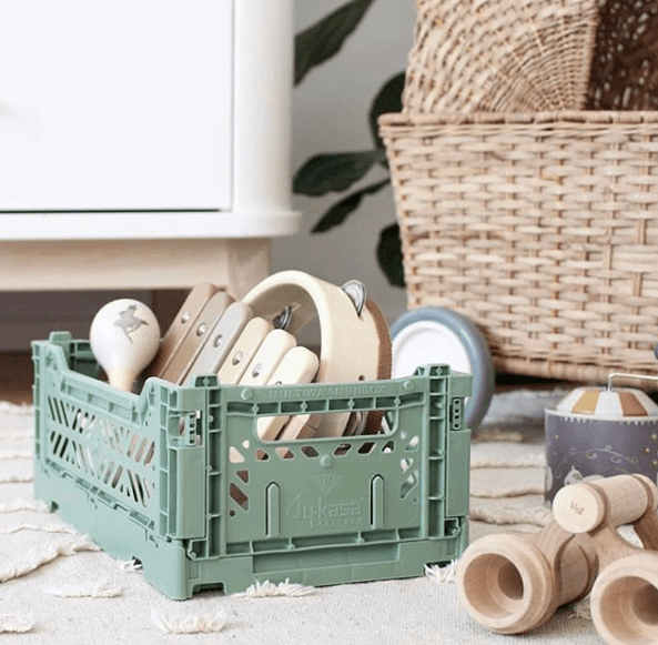 Úložný box AY - KASA Midi Almond Green | Stylové doplňky pro děti a ženy | Lavly.cz