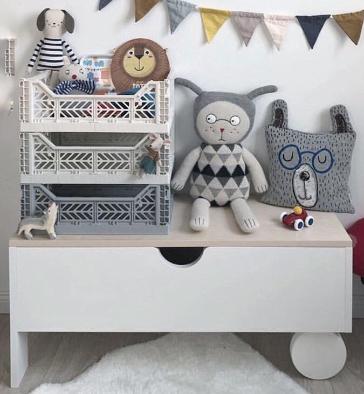Úložný box AY - KASA Midi Light Grey | Stylové doplňky pro děti a ženy | Lavly.cz