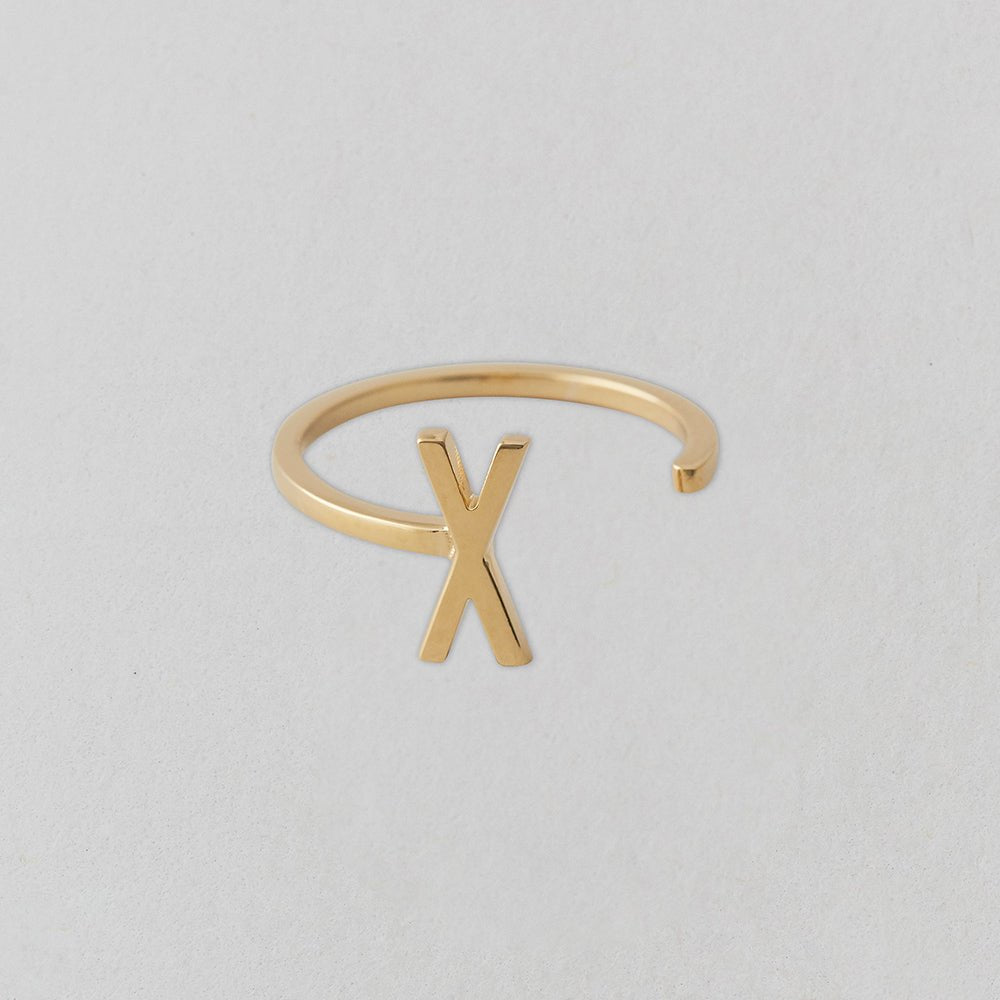 Zlatý prsten Písmeno A - Z - DESIGN LETTERS | Stylové doplňky pro děti a ženy | Lavly.cz