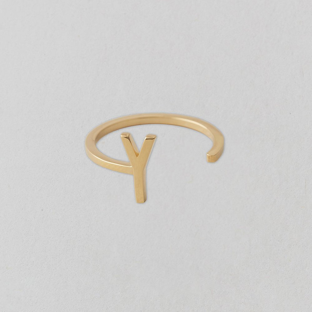 Zlatý prsten Písmeno A - Z - DESIGN LETTERS | Stylové doplňky pro děti a ženy | Lavly.cz