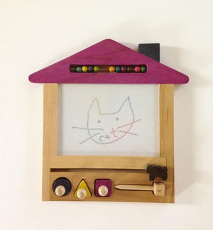 Magnetická kreslicí tabulka Oekaki - Domeček s kočičkou - Lavly