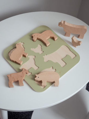 Drevené vkladacie puzzle Domáce zvieratá By Astrup
